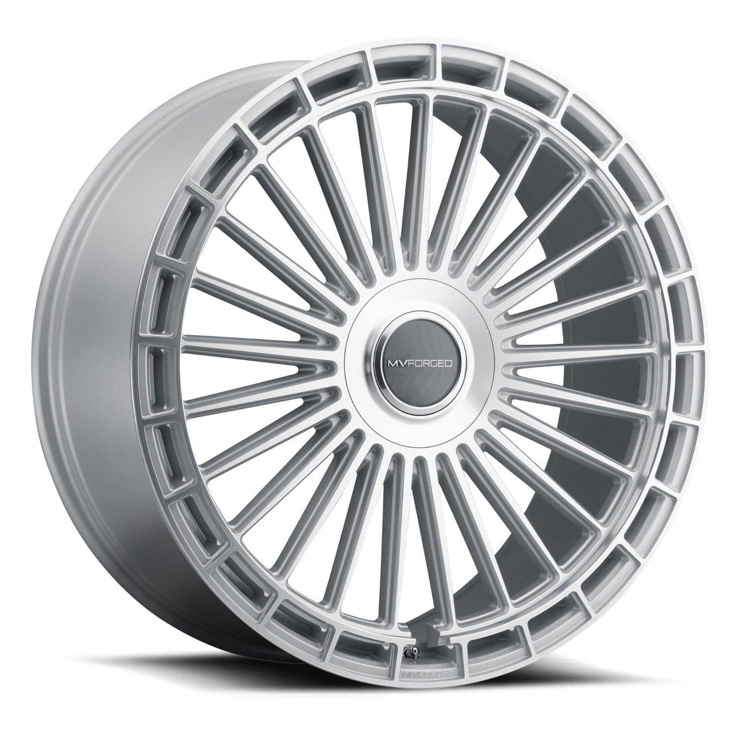 mv-forged-floater-wheel-5lug-sil.jpg MV Forged MVF40 22" 5x110 up to 5x130 Diamond Silver (Custom Wheel) - Image 1
