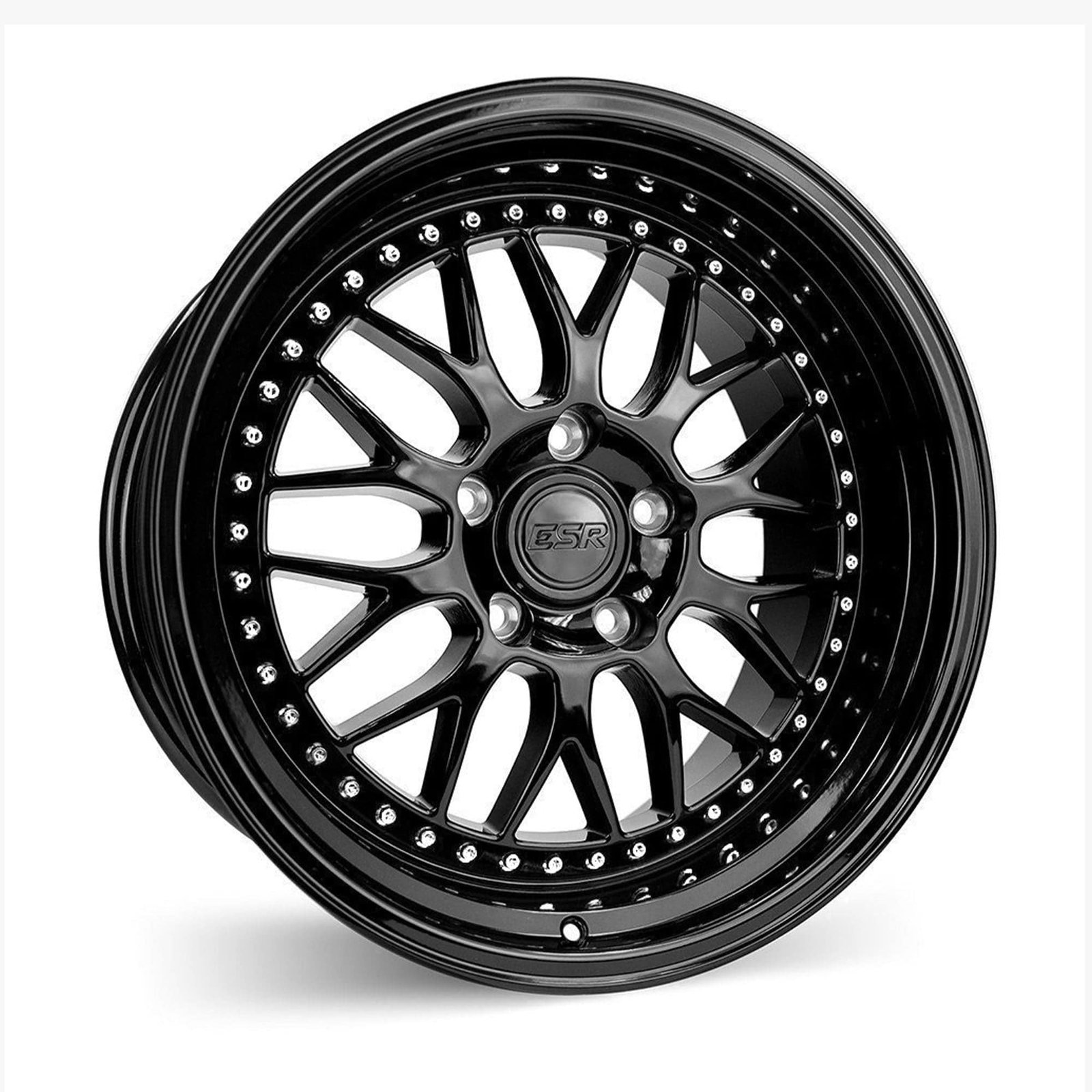 sr01-gloss-black_40416d16-54f7-4f9c-aa9d-8aac4295e598.jpg ESR Wheels SR01 19" 5x110 (Custom Drill) Gloss Black w/ Gloss Black - Image 1